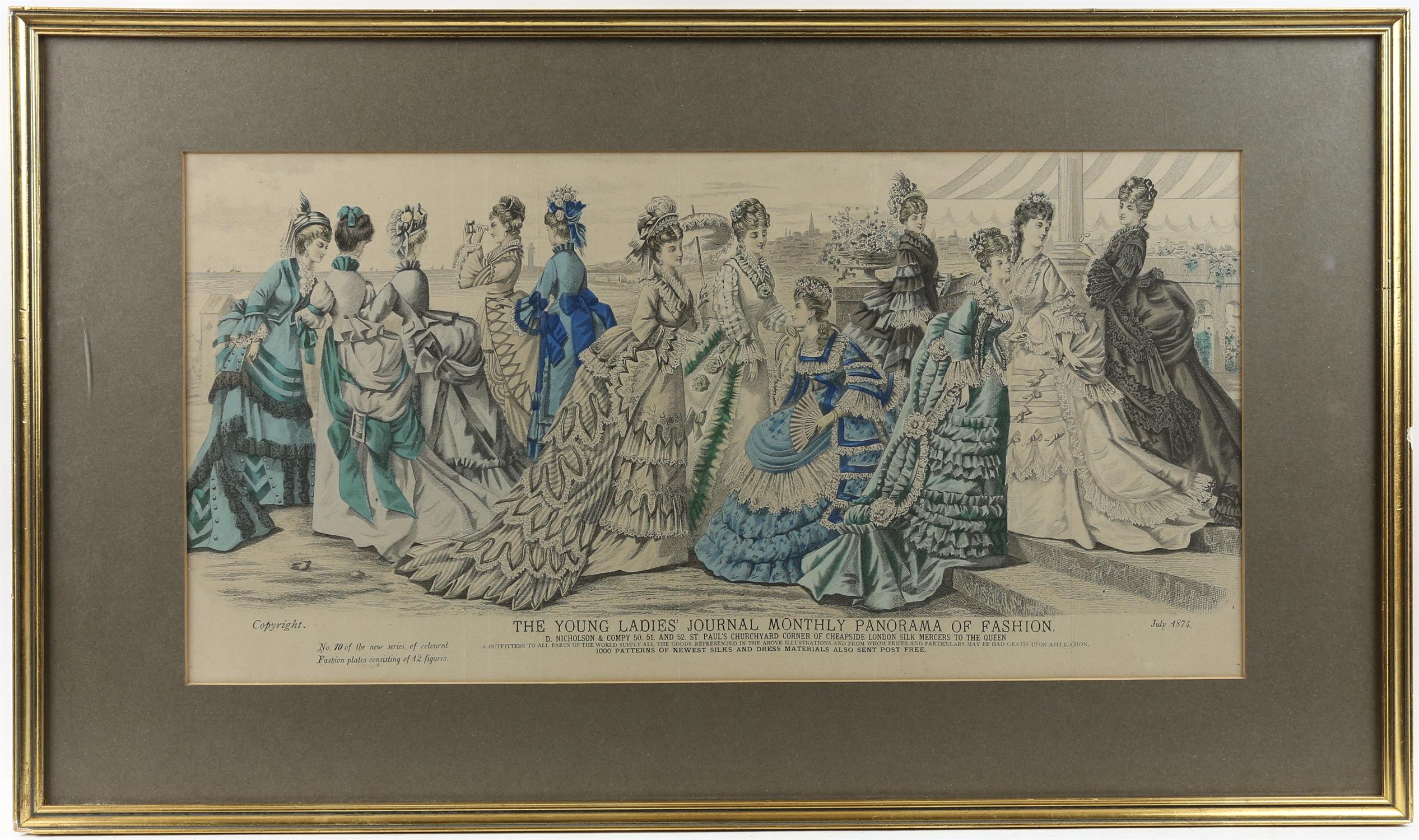 Collection of nineteenth-century British hand-coloured fashion prints: 'The Young Ladies' Monthly - Image 2 of 4