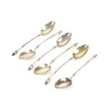 Novelty continental 800 grade silver spoons with Deer Fetlocks and feet for terminals