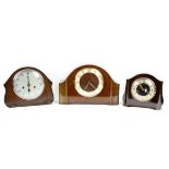 Collection of seven early to mid 20th century mantel clocks, to include a Smiths Bakelite mantel