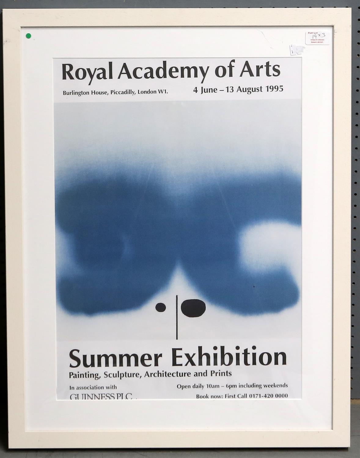 Three framed Royal Academy Summer Exhibition posters, 1975, 1978 (210th Exhibition) and 1995. - Image 2 of 3