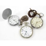 Three pocket watches, including a 19th Century silver pocket watch, hallmarked London 1870 and two