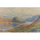 Alex Walker (20th century British), two mountainous landscapes, watercolours, both signed,