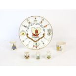 Extensive collection of Goss crested China approx 187 pieces including vases , plates,