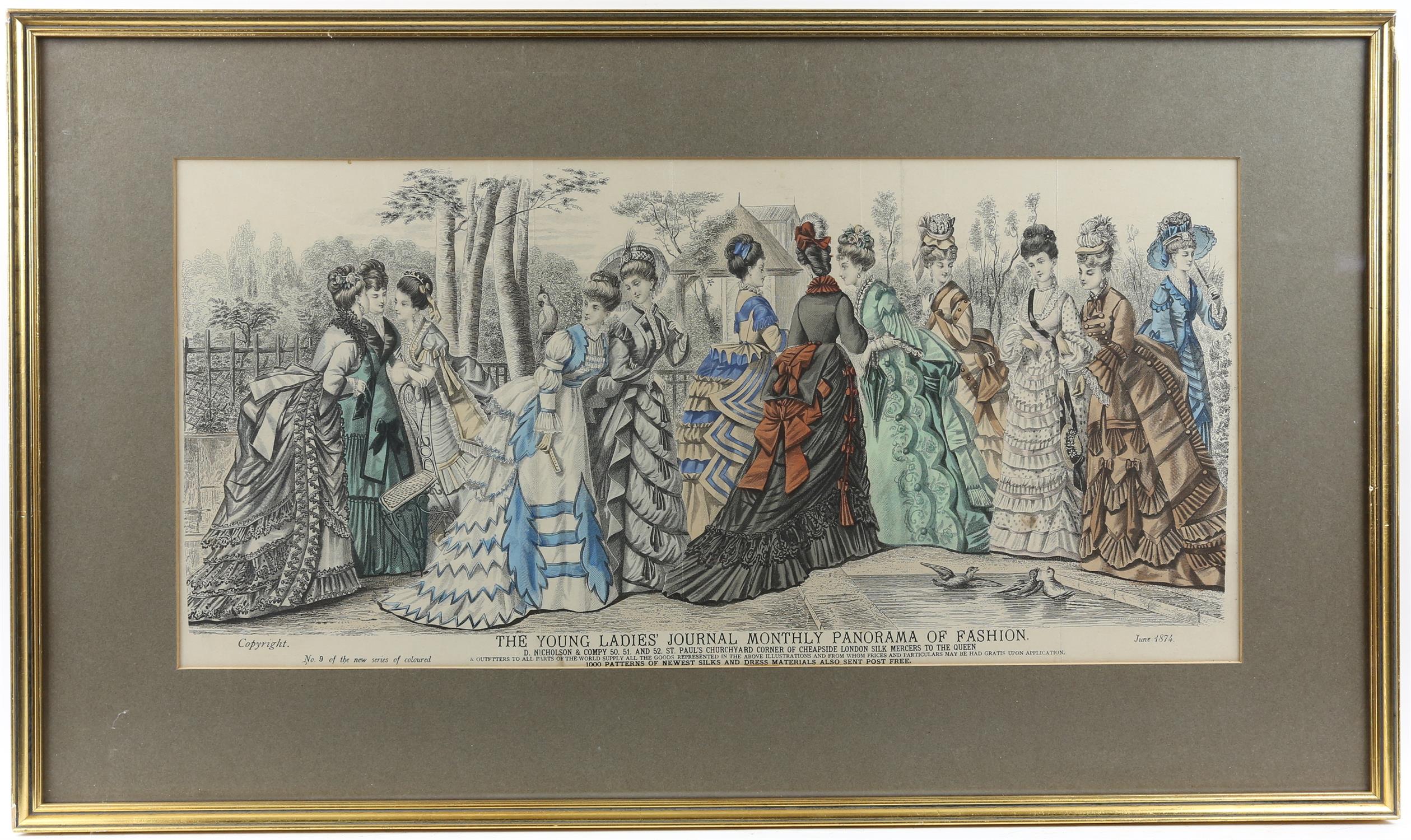 Collection of nineteenth-century British hand-coloured fashion prints: 'The Young Ladies' Monthly - Image 4 of 4