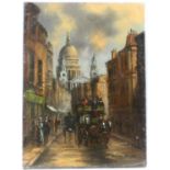 Anthony Hedges (twentieth century), 'St Paul's, Ludgate Hill'. Oil on canvas. Signed lower-right.