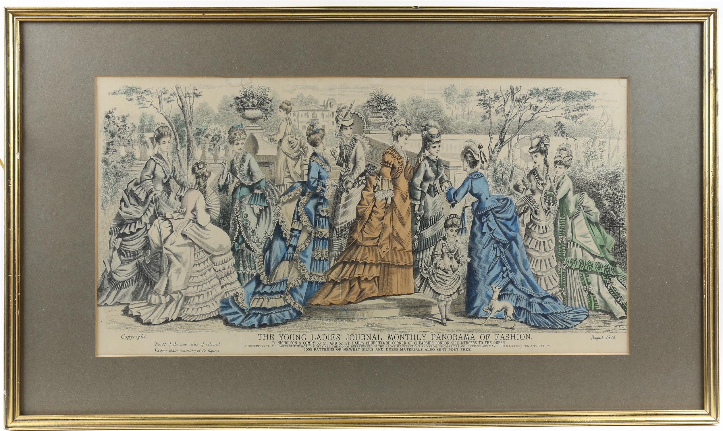 Collection of nineteenth-century British hand-coloured fashion prints: 'The Young Ladies' Monthly - Image 3 of 4