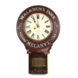 Early 20th Century Baird Clock Co. drop dial advertising clock, advertising Walkden's Inks Marking