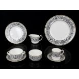 Royal Worcester Fine Bone China Padua pattern part dinner and coffee service, comprising 8 dinner