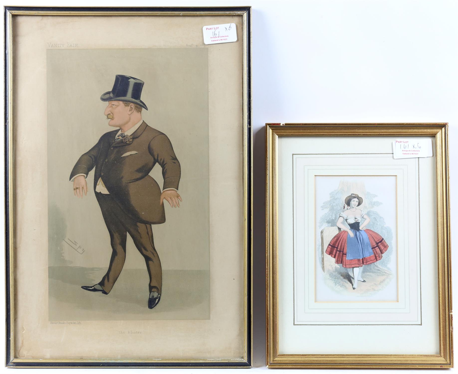 Set of three framed late nineteenth-century Vanity Fair prints, 42 x 29cm each, with set of three - Image 2 of 3