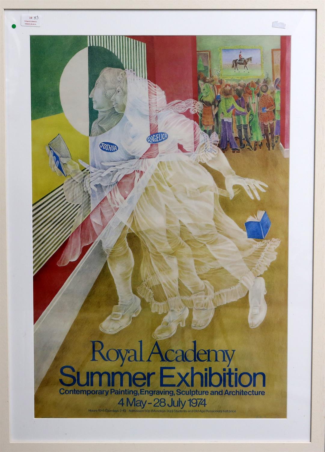 Three framed Royal Academy Summer Exhibition posters, 1975, 1978 (210th Exhibition) and 1995.