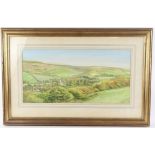 B. Casson (British), 'Alfriston, from King's Ride'. Watercolour. Signed lower right.