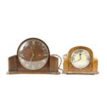 Collection of electric mantel clocks, to include Art Deco Bulle Electric mantel clock,