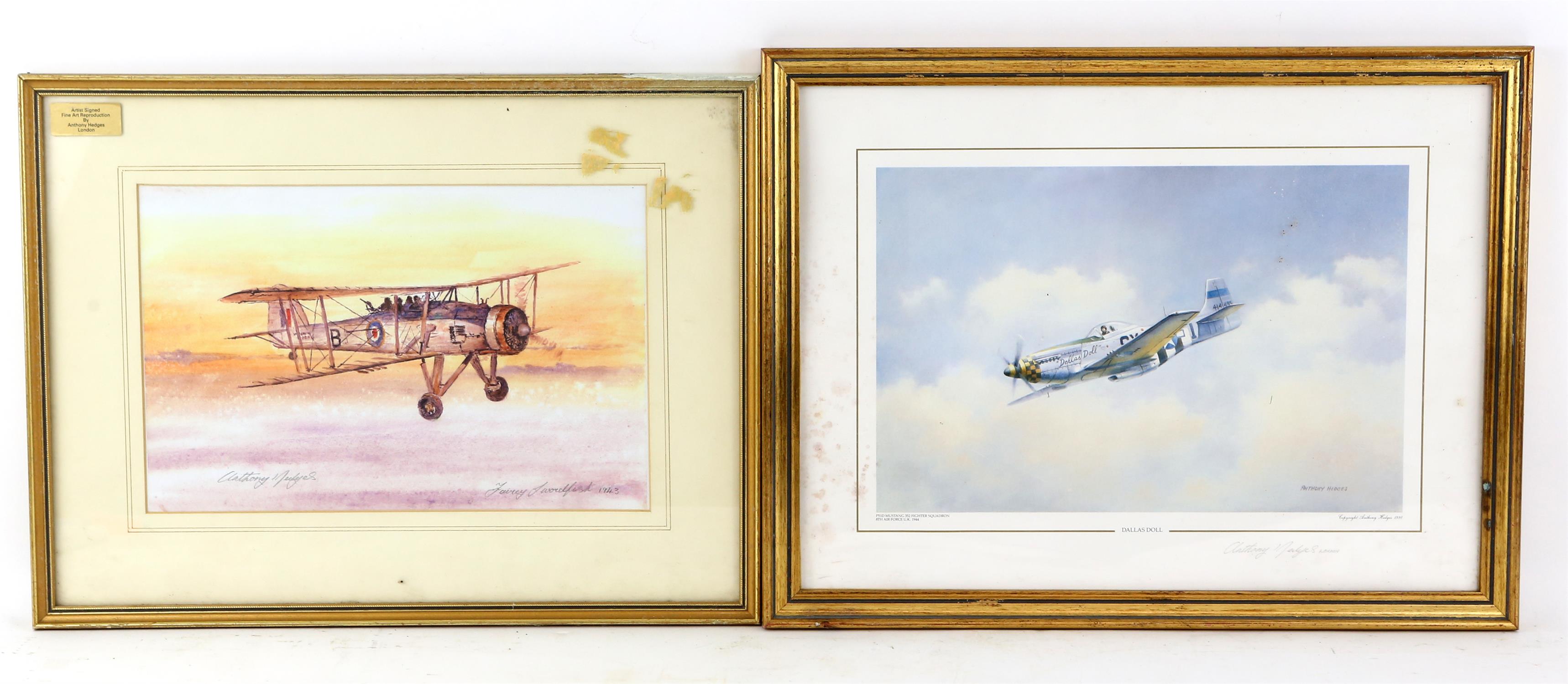 Anthony Hedges (twentieth century), 'Fairey Swordfish 1943'. Print. Signed and titled in pencil.