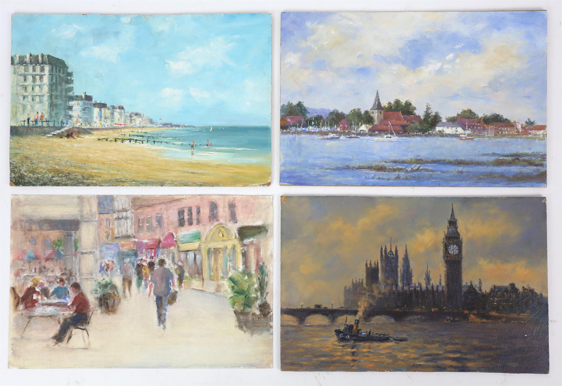 Anthony Hedges (twentieth century), set of pictures to include three original watercolour studies,