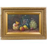 T. Wilian (19th century). Still Life of Fruit. Gouache on paper. Signed lower right.