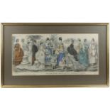 Collection of nineteenth-century British hand-coloured fashion prints: 'The Young Ladies' Monthly