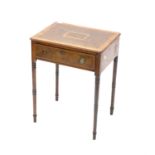 19th century Thuya and yew wood side table, the single drawer with fitted interior,