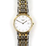 Longines A gentleman's reference L5.632.3, Le grand Classique de Longines, bi colour wristwatch,