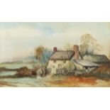 Charles Potter (British, b. 1878), landscape with cottage. Watercolour. Initialled in pencil lower
