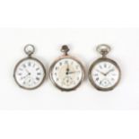 JW Benson, to HRH The Prince of Wales 58 & 60 Ludgate Hill London, Argent pocket watch and two 800