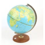 20th century desk globe, George Philip & Son Ltd, London, 1971, h40cm