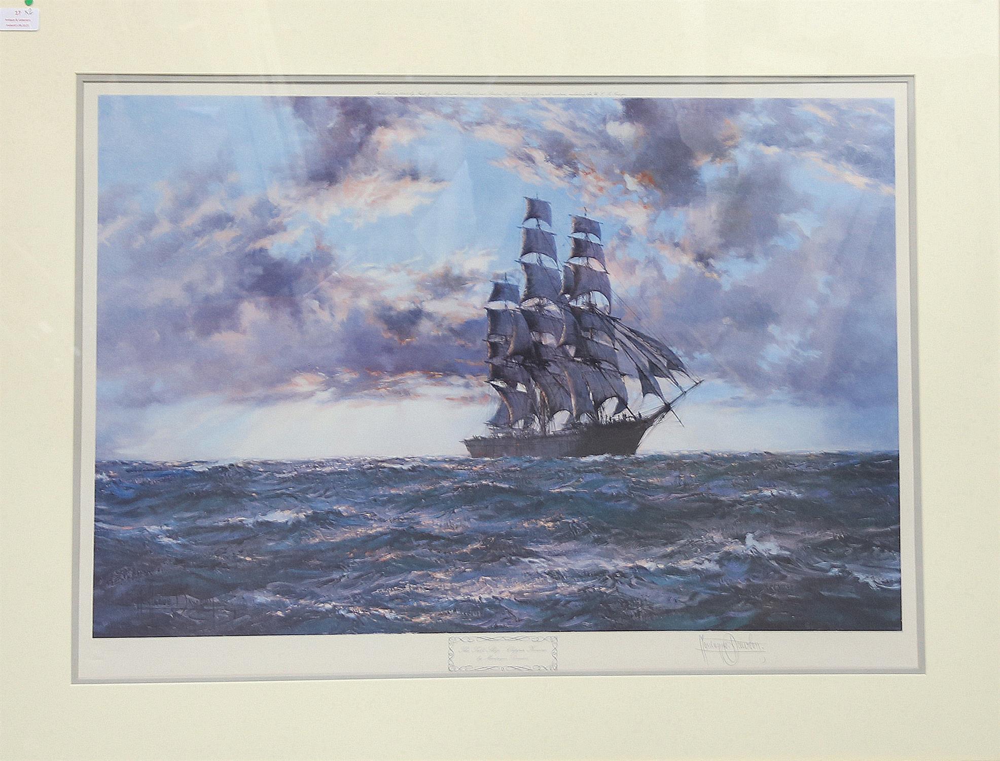 Montague Dawson (1895-1973), 'The tall Ship - Clipper Kaisow', print, signed in pencil to lower