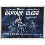 Captain Clegg (1962) British Quad film poster, starring Peter Cushing, Hammer - Major Production,