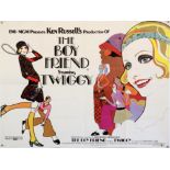 The Boyfriend (1971) UK Quad poster, Style B, for the Ken Russell musical starring Twiggy, folded,