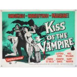 Kiss of The Vampire (1963) British Quad film poster, directed by Don Sharp, Hammer Horror,