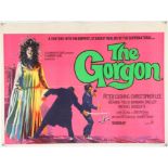 The Gorgon (1964) British Quad film poster, Hammer Horror directed by Terence Fisher, folded,