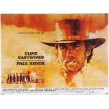 Pale Rider (1985) British Quad film poster for the Clint Eastwood western with poster illustration