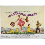 The Sound of Music (1965) British Quad film poster, starring Julie Andrews, folded, 30 x 40 inches.