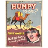 'Humpy To-Day?' - Original Vintage information poster by Bill Jones, Printed in England,