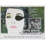 The Anniversary (1967) British Quad film poster, Hammer thriller starring Bette Davis,