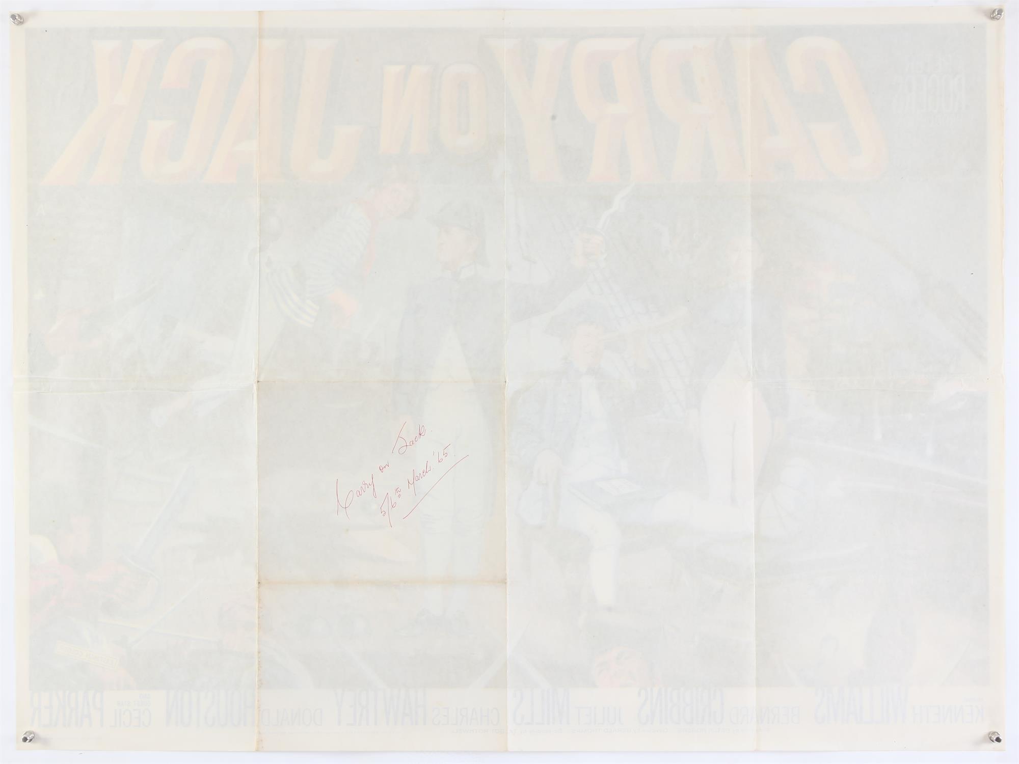 Carry On Jack (1963) British Quad film poster, artwork by Tom Chantrell, folded, 30 x 40 inches. - Image 3 of 3