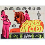 Carry on Cleo (1964) British Quad poster signed by producer Peter Rogers, Following the legal