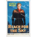 Reach For The Sky (1956) US One Sheet film poster, starring Kenneth More, artwork by Giuliano