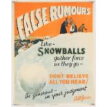 'False Rumours like Snowballs gather Force as They Go - Don't Believe all you Hear!' - Original