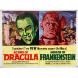 Scars of Dracula / Horror of Frankenstein (1970) British Quad Double Bill film poster,