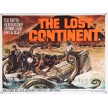 The Lost Continent (1967) British Quad film poster, Hammer film with artwork by Tom Chantrell,