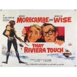 That Riviera Touch (1966) British Quad film poster, starring Morecambe & Wise, artwork by Renato