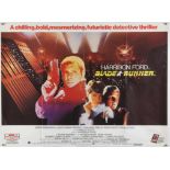Blade Runner (1982) British Quad film poster, artwork by John Alvin, Sci-fi starring Harrison Ford