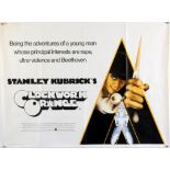 Clockwork Orange (1971) British Quad film poster, directed by Stanley Kubrick, artwork by Philip