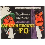 Carlton Browne of the F.O. (1959) British Quad film poster, Amstutz artwork, folded, 30 x 40 inches.