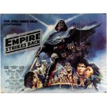 Star Wars The Empire Strikes Back (1980) British Quad film poster, artwork by Drew Struzan, folded,