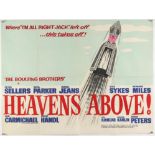 Heavens Above (1963) British Quad film poster, starring Peter Sellers, and Cecil Parker, folded,