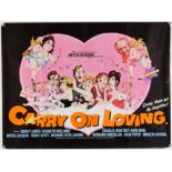 Carry on Loving (1970) British Quad film poster, artwork by Eric Pulford, folded 30 x 40 inches.