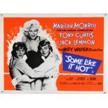 Some Like It Hot (R-1961) British Quad film poster, starring Marilyn Monroe, Tony Curtis & Jack