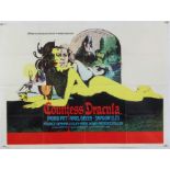 Countess Dracula (1971) British Quad film poster, Hammer Horror film starring Ingrid Pitt & Lesley