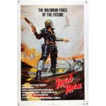 Mad Max (1980) US One Sheet film poster, starring Mel Gibson, folded, 27 x 41 inches.